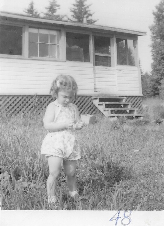 Summer 1947 Val Morin - although I notice my father wrote '48 on the pic. But what did he know, eh? Note the little cabin where we all crammed in, two or three families.