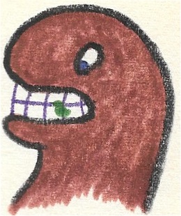 Danny - leaf stuck in teeth