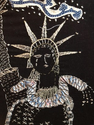 Crying statue of liberty