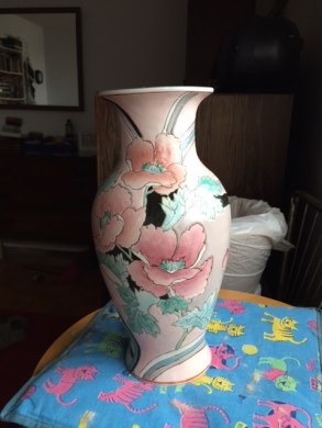Peach flower vase
