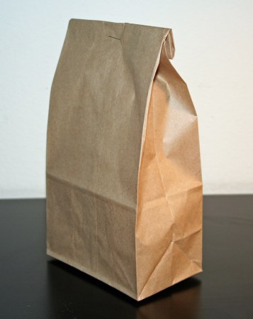 Brown paper lunch bag
