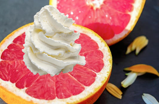 Grapefruit-whipped cream